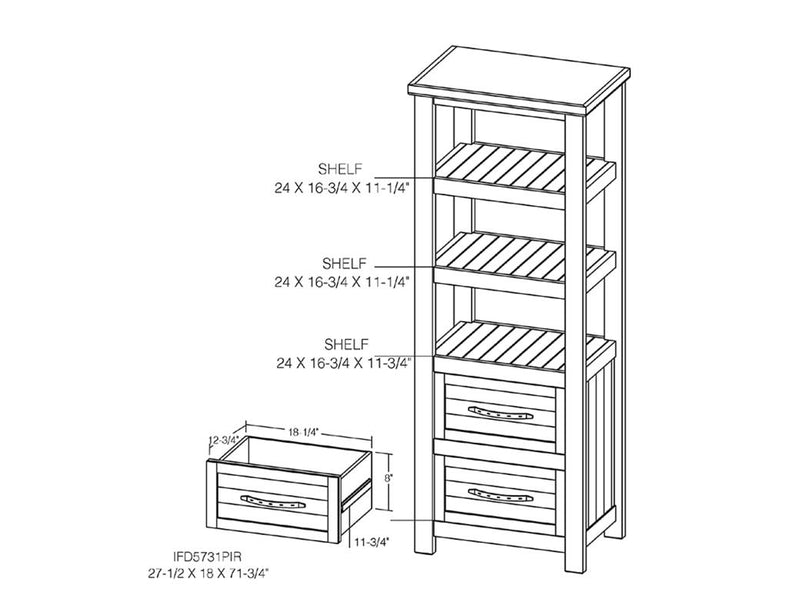 Dutton Pier Bookcase