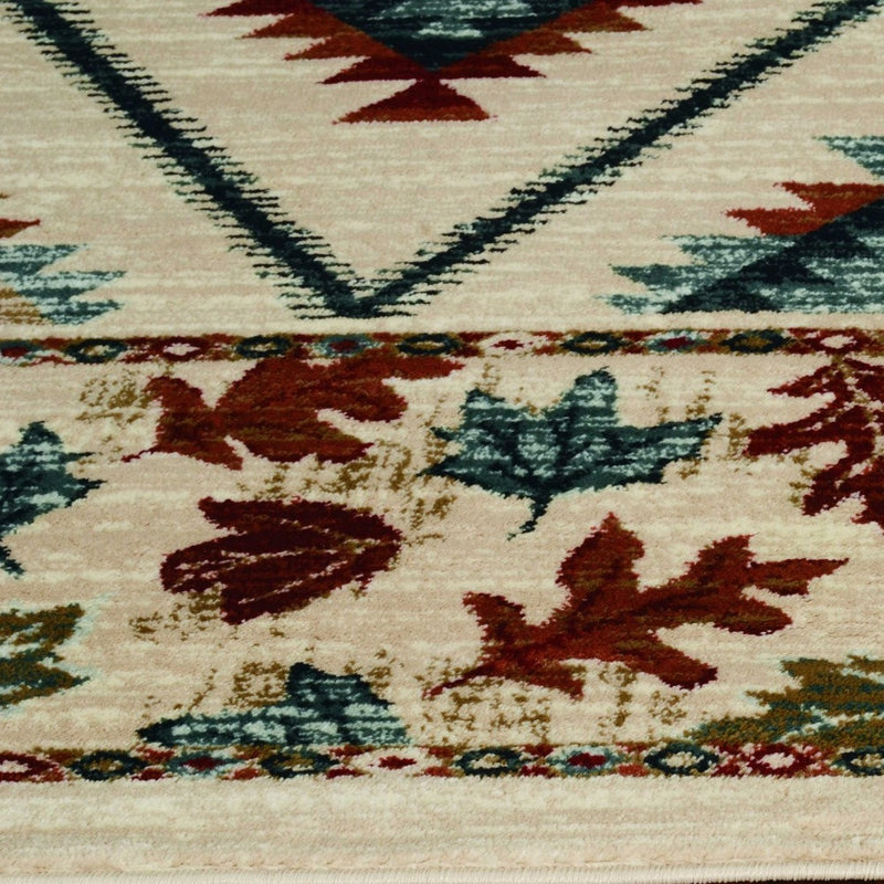 3' X 5' Ivory Southwestern Area Rug