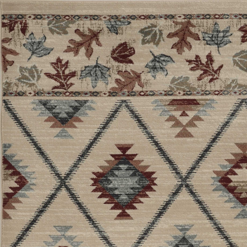 3' X 5' Ivory Southwestern Area Rug