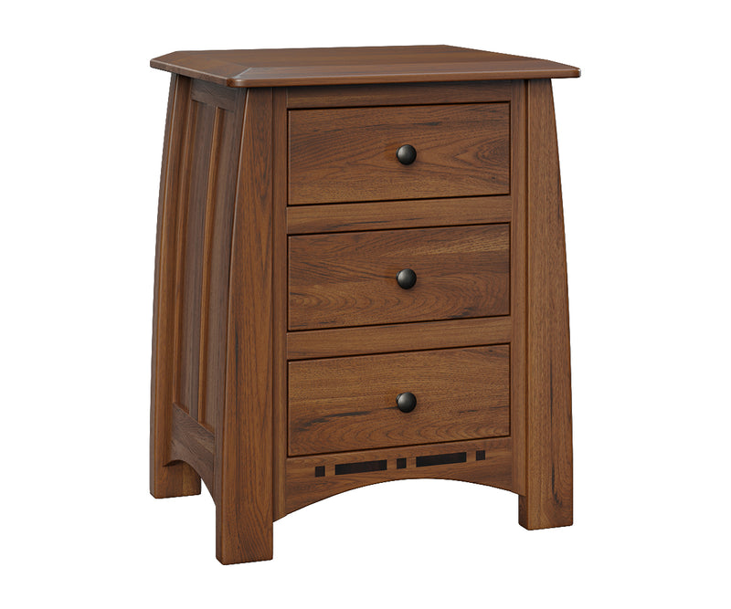 Amish Boulder Creek 3 Drawer Nightstand in FC Golden Harvest