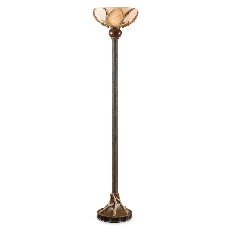 71"H Antler Torchiere Floor Lamp