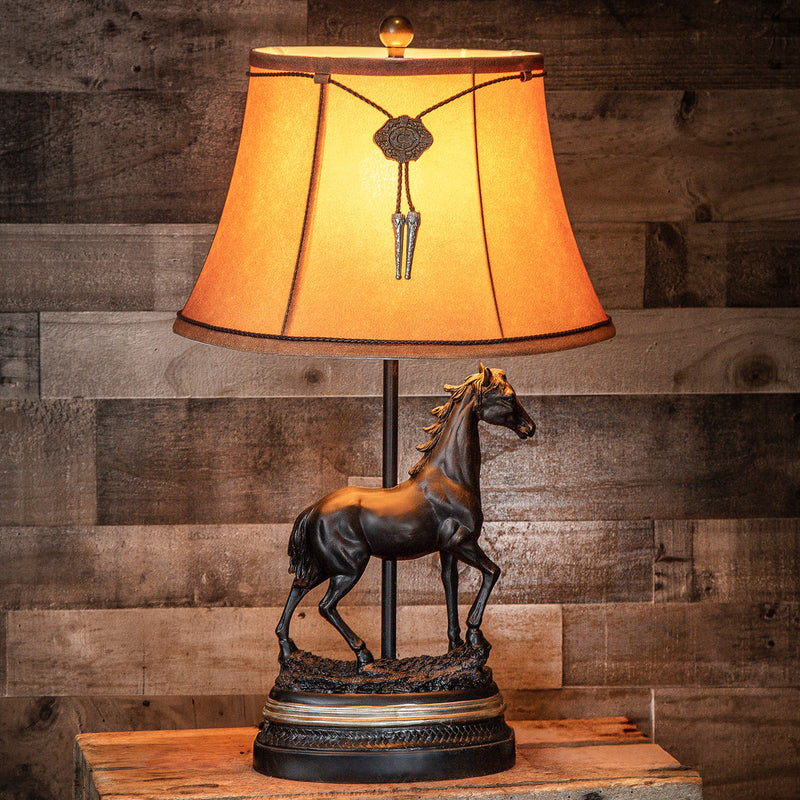 28”H Western-Style Horse Table Lamp