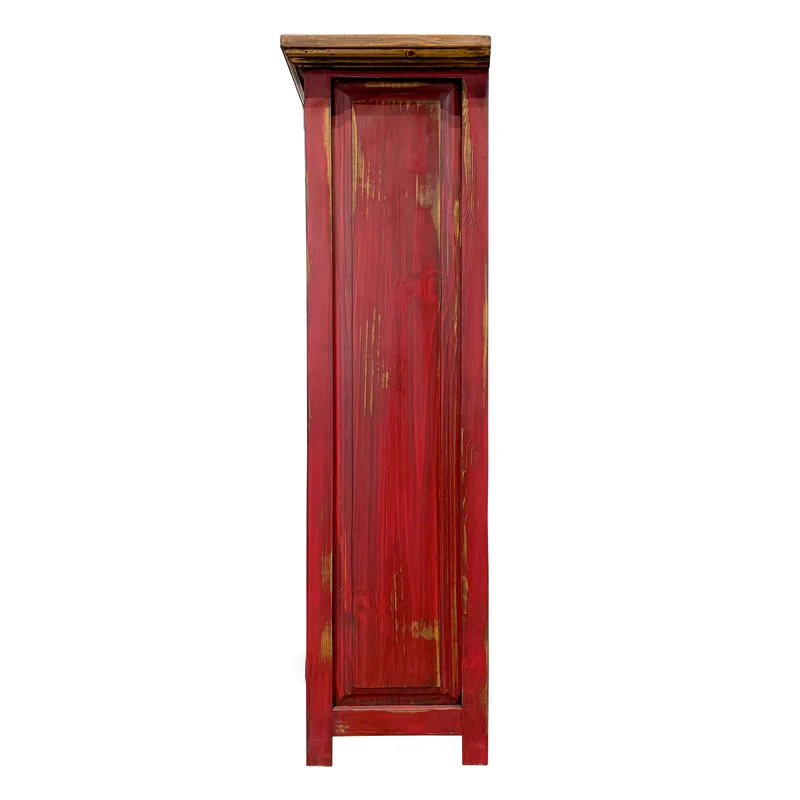 Small Rustic Cabinet for storage in Oldie Red