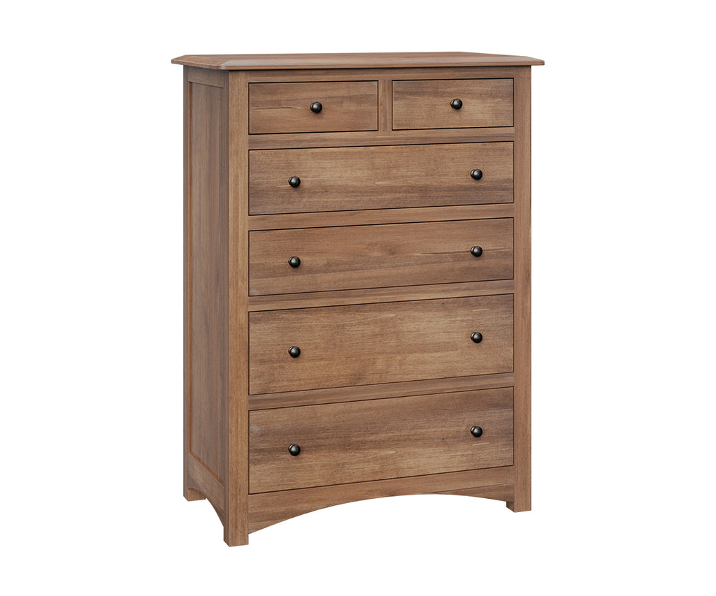 Amish Finland Chest of 6 Drawers in FC Almond