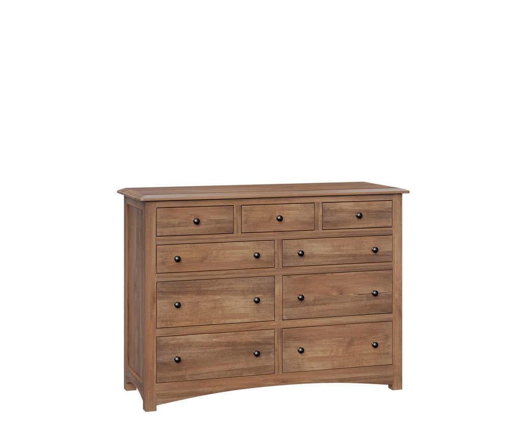 Amish Finland Dresser with 9 drawers in FC Almond