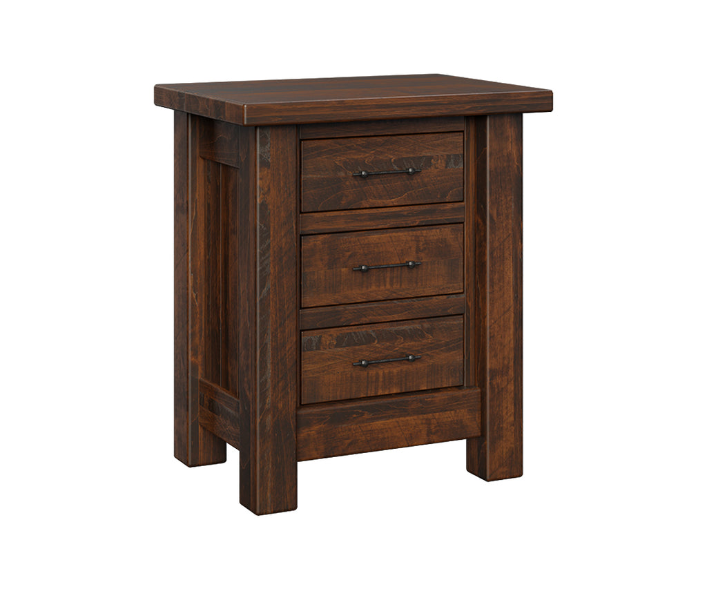 Amish Houston 3 Drawer Nightstand