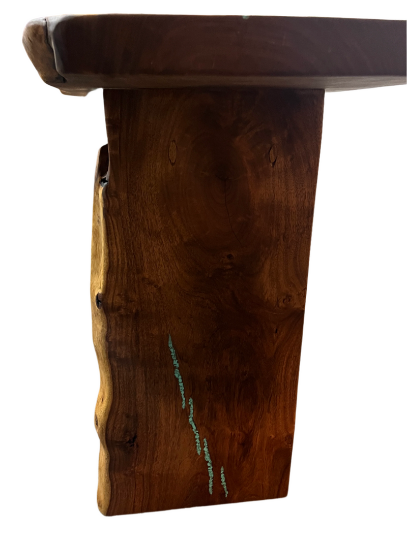 Mesquite Rustic Sofa Table with Turquoise Mod.1