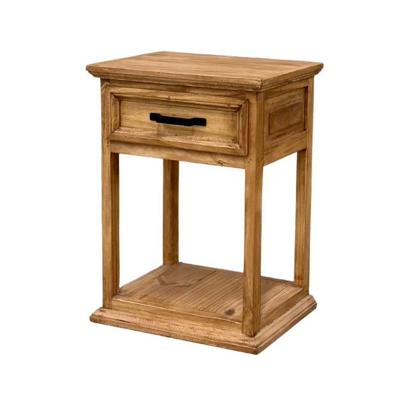 Tecali 1 drawer Rustic Nightstand