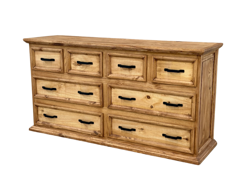 Traditional 8  Drawers Rustic Dresser