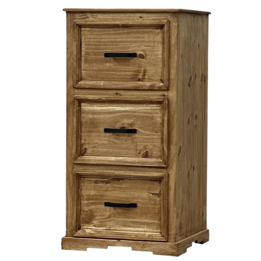 Traditional Tall Rustic File Cabinet