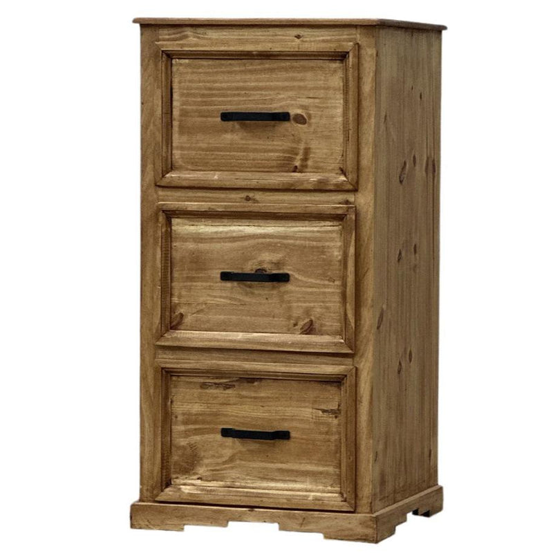 Traditional Tall Rustic File Cabinet