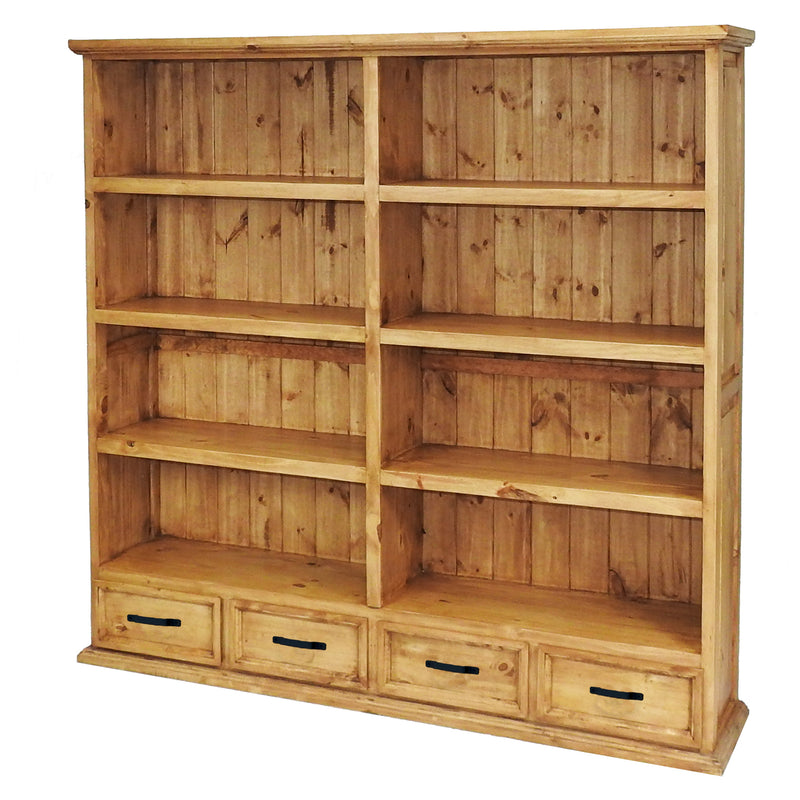 Traditional Large Rustic Bookcase