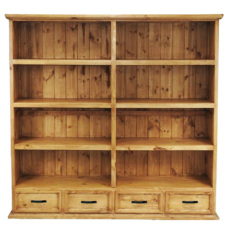 Traditional Large Rustic Bookcase