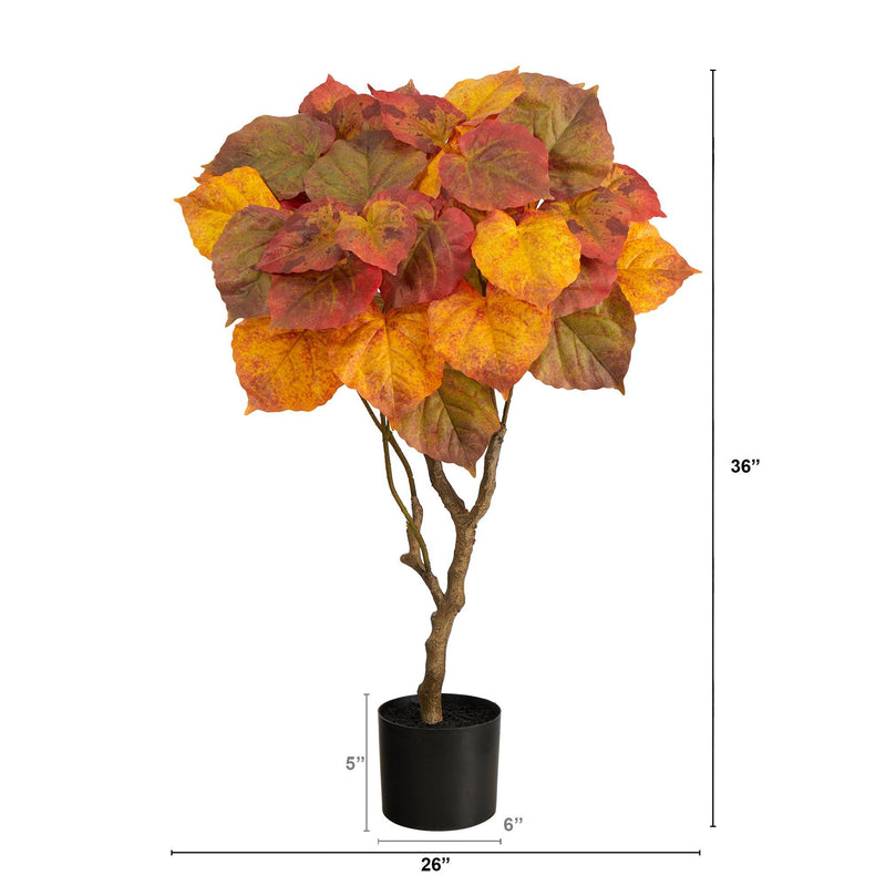 3’ Autumn Umbrella Ficus Tree by Nearly Natural