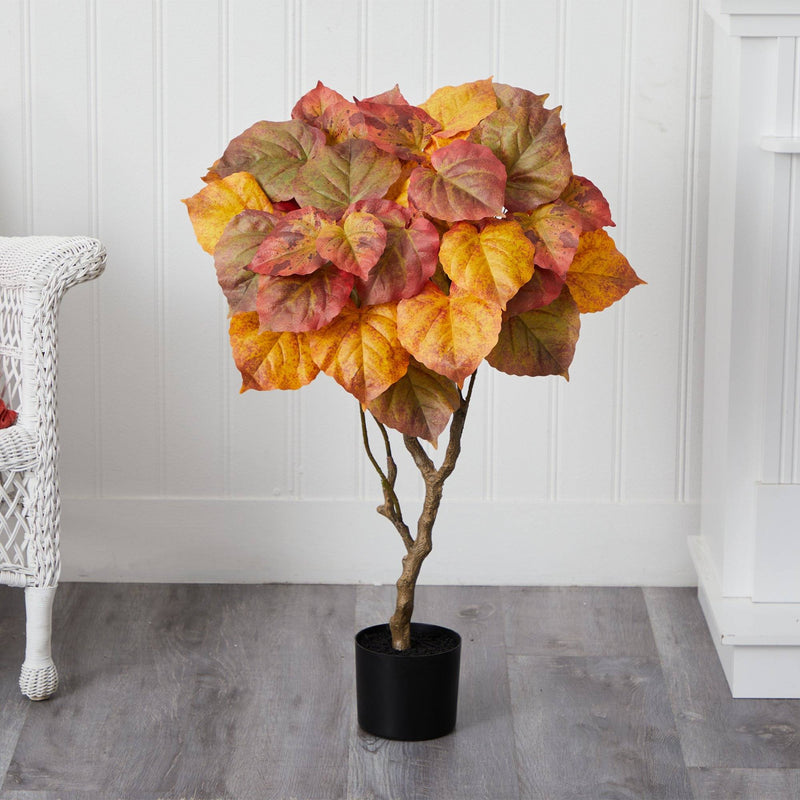 3’ Autumn Umbrella Ficus Tree by Nearly Natural