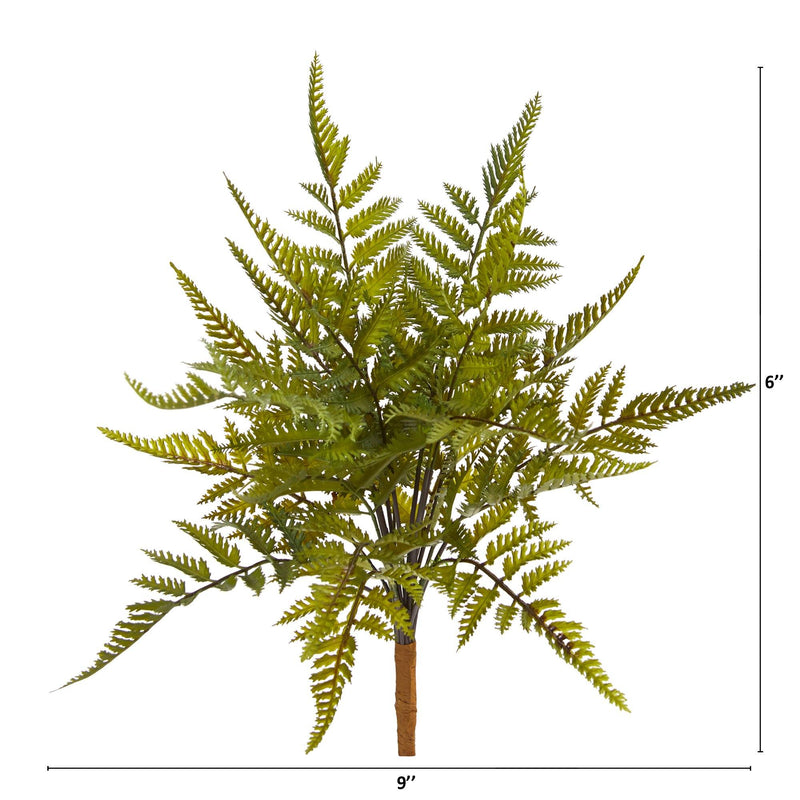 6” Fern Artificial Plant (Set of 6) by Nearly Natural