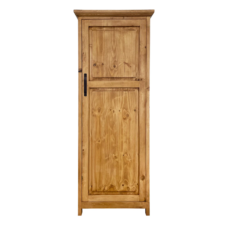 Large Rustic Cabinet for storage in Medium Wax