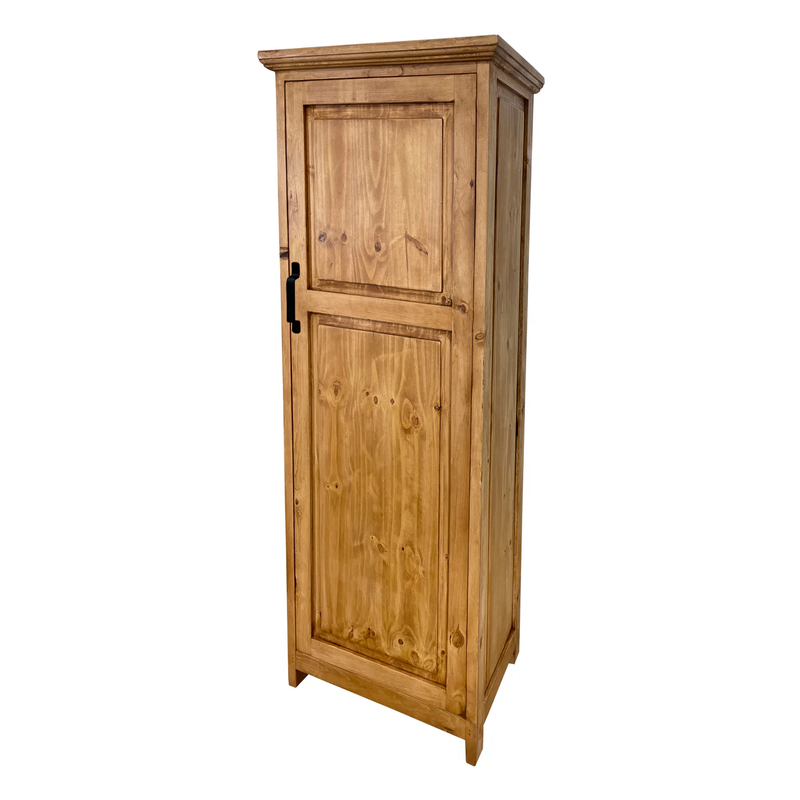 Large Rustic Cabinet for storage in Medium Wax