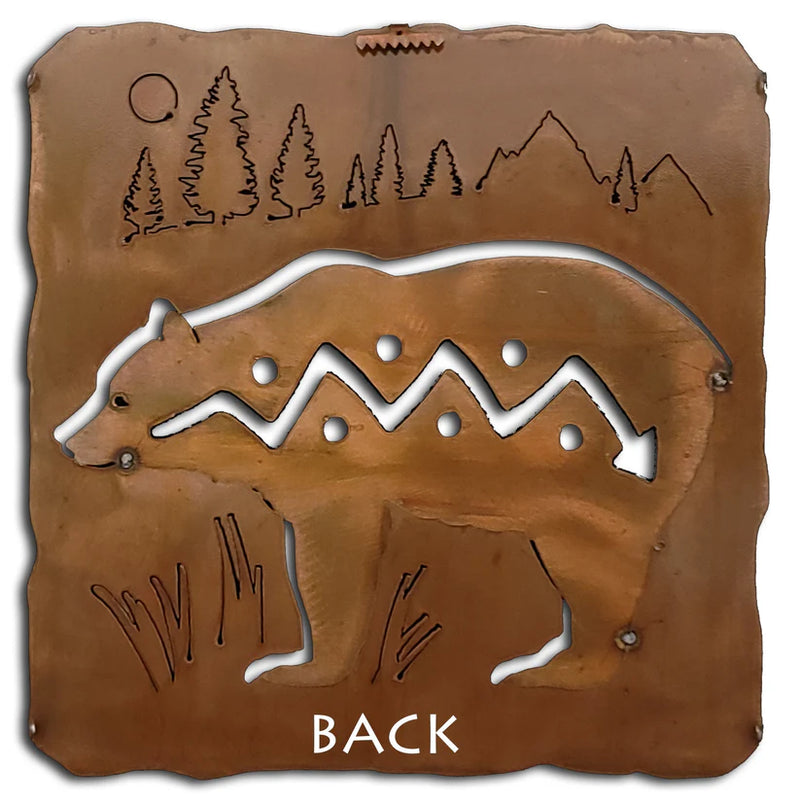 Bear Cutout Metal Wall Art, Woodland Collection,