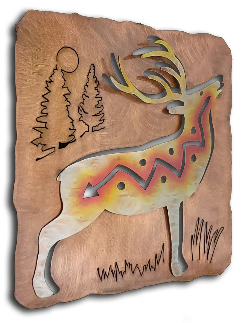 Deer Cutout Metal Wall Art, Woodland Collection