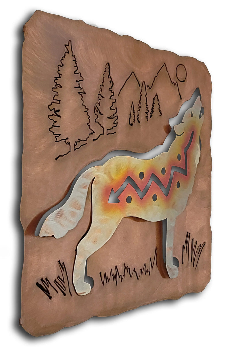 Wolf Cutout Metal Wall Art, Woodland Collection