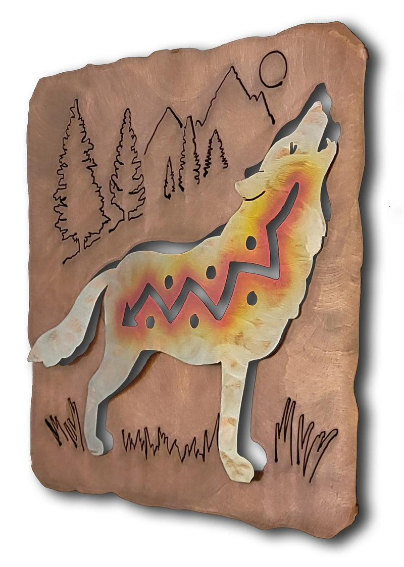 Wolf Cutout Metal Wall Art, Woodland Collection