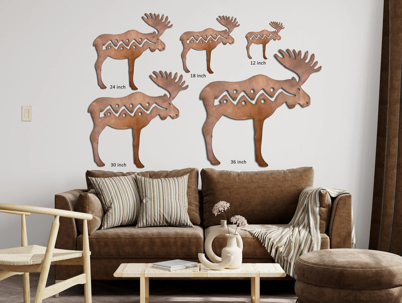 Moose Element Metal Wall Art