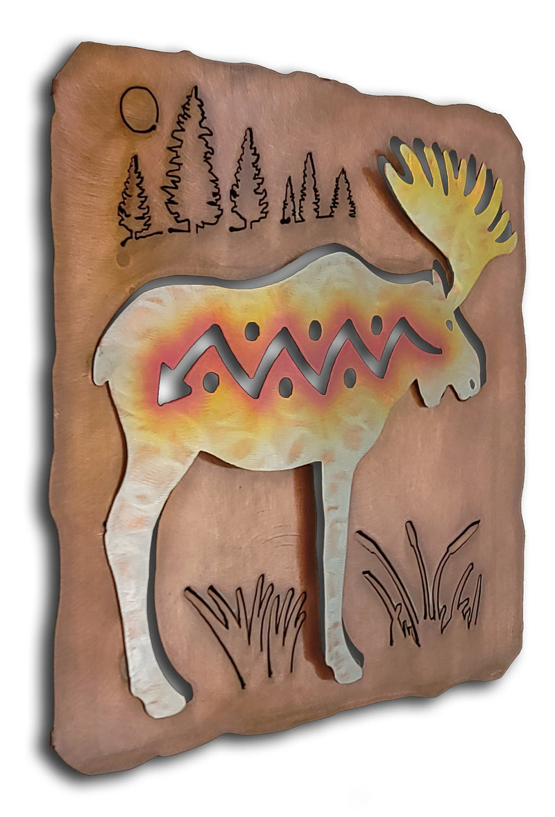 Moose Cutout Metal Wall Art, Woodland Collection