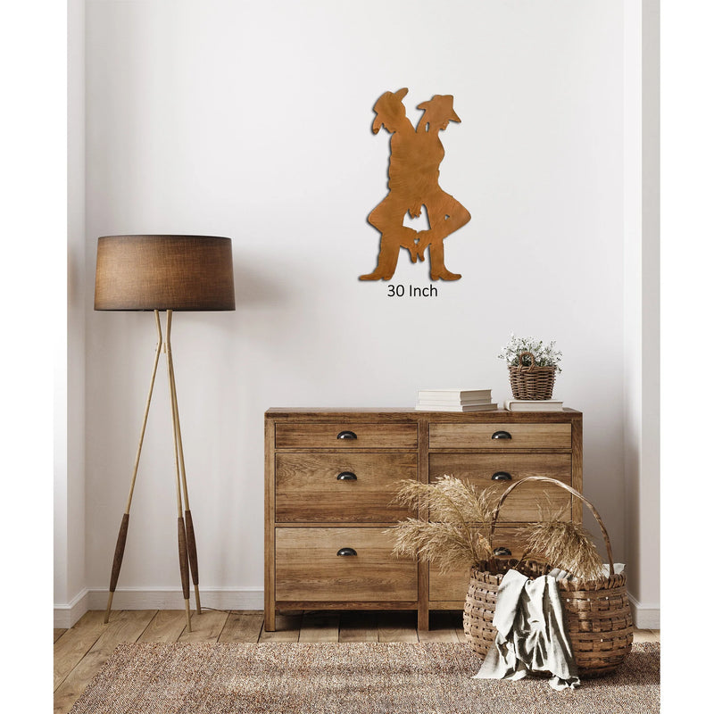 Got Your Back, Cowboy and Cowgirl Holding Hands Wall Art