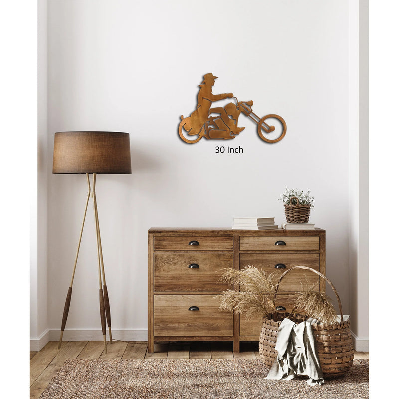 Cowboy on Chopper Wall Art