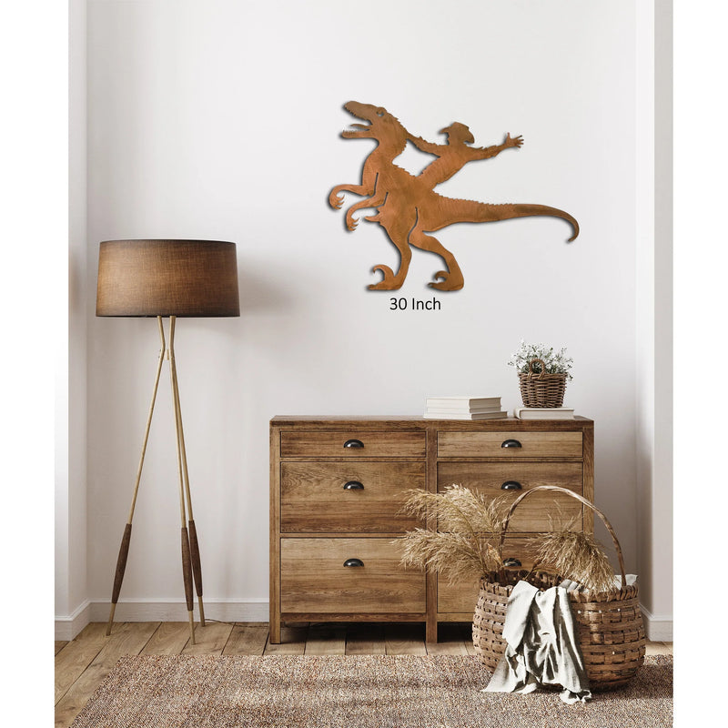 Cowboy on Dinosaur Wall Art