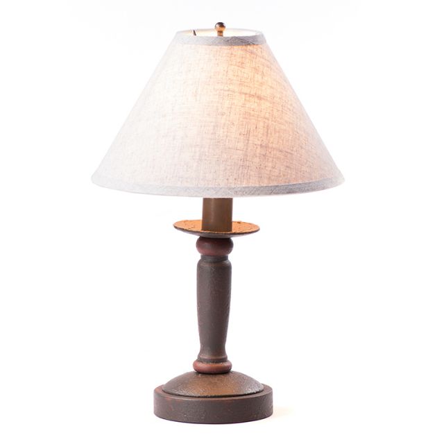 Butcher Lamp in Americana Espresso with Linen Ivory Shade