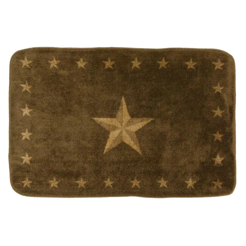 DARK CHOCOLATE STAR KITCHEN/BATH RUG