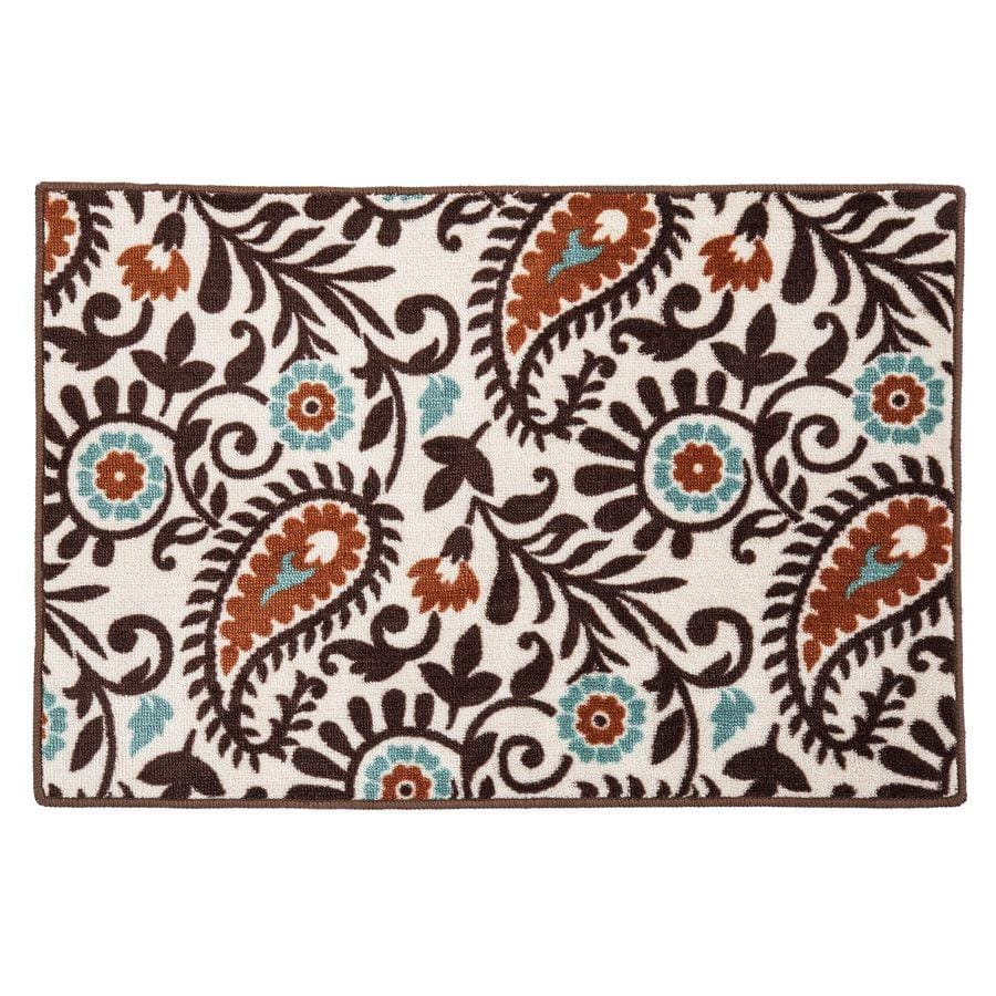 Natural Turquoise Aztec Bath Mat