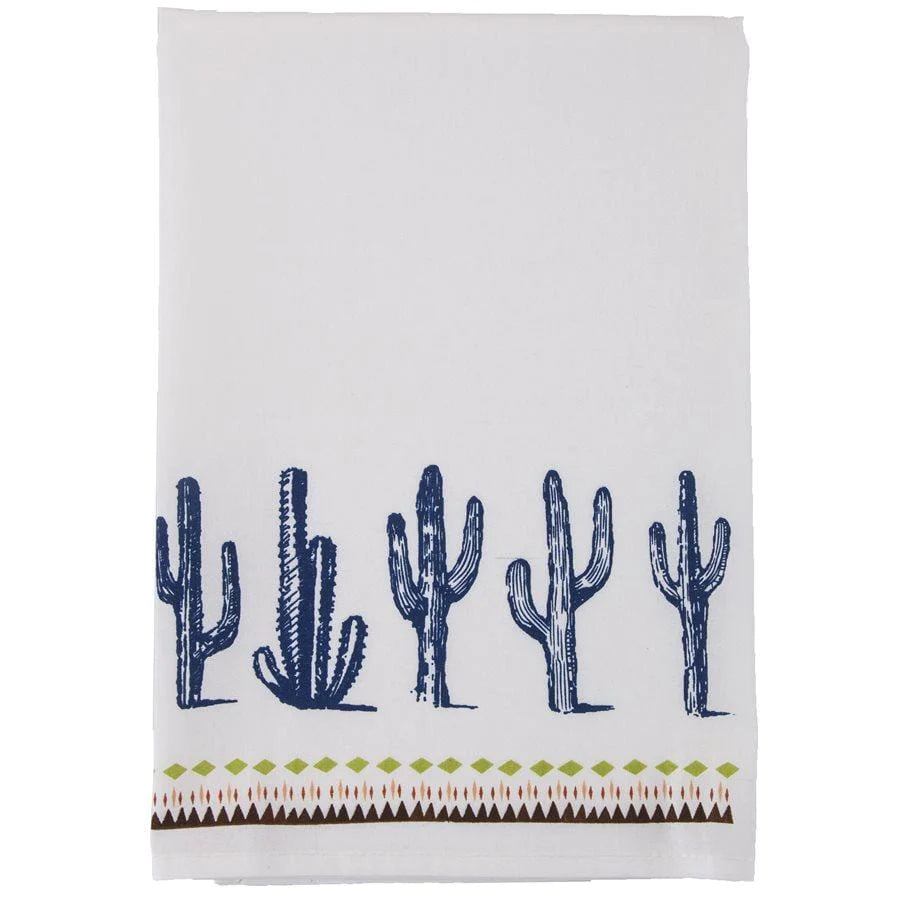 SOUTHWEST CACTUS BORDER TEA TOWELS, SET OF 5