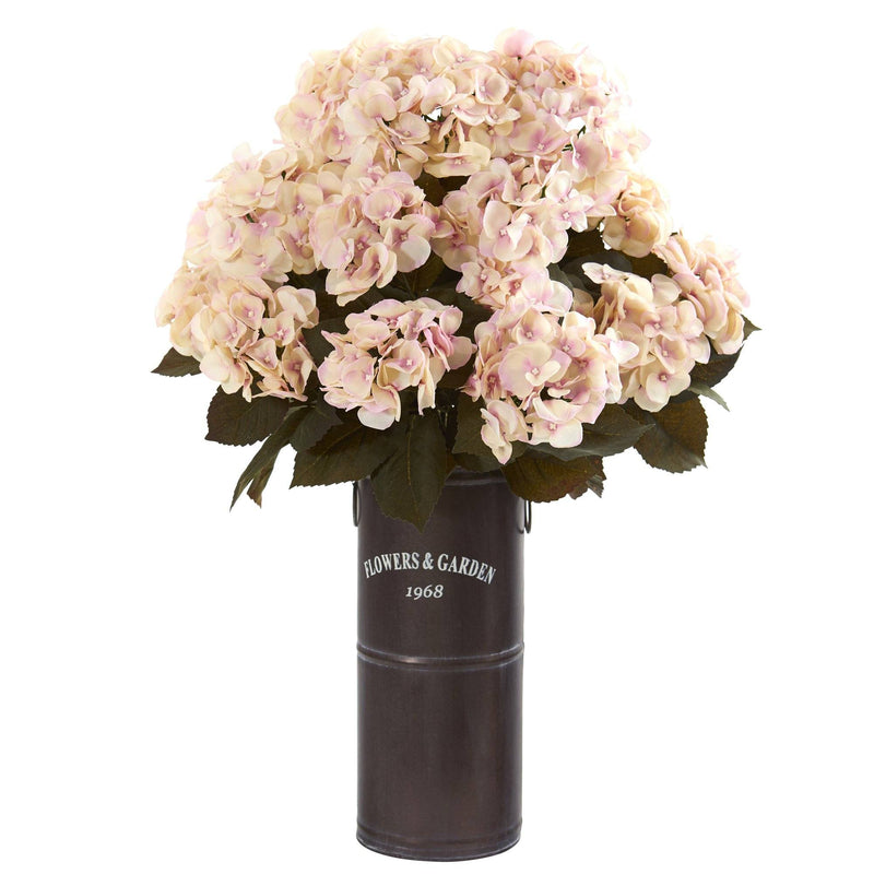 27” Hydrangea Artificial Plant in Decorative Planter by Nearly Natural