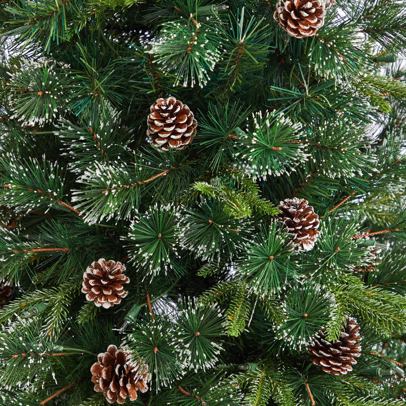 5’ Snowed Tipped Clermont Pine Artificial Christmas Tree by Nearly Natural